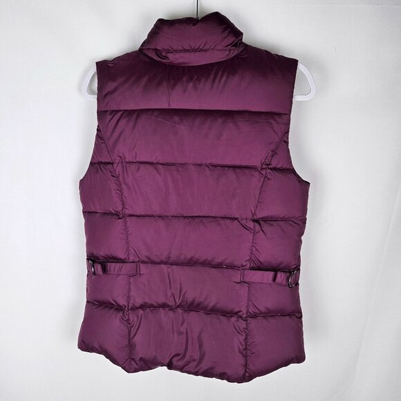 Eddie Bauer Womens Goose Down Puffer Vest Small Plum Purple Polyester - Picture 3 of 11